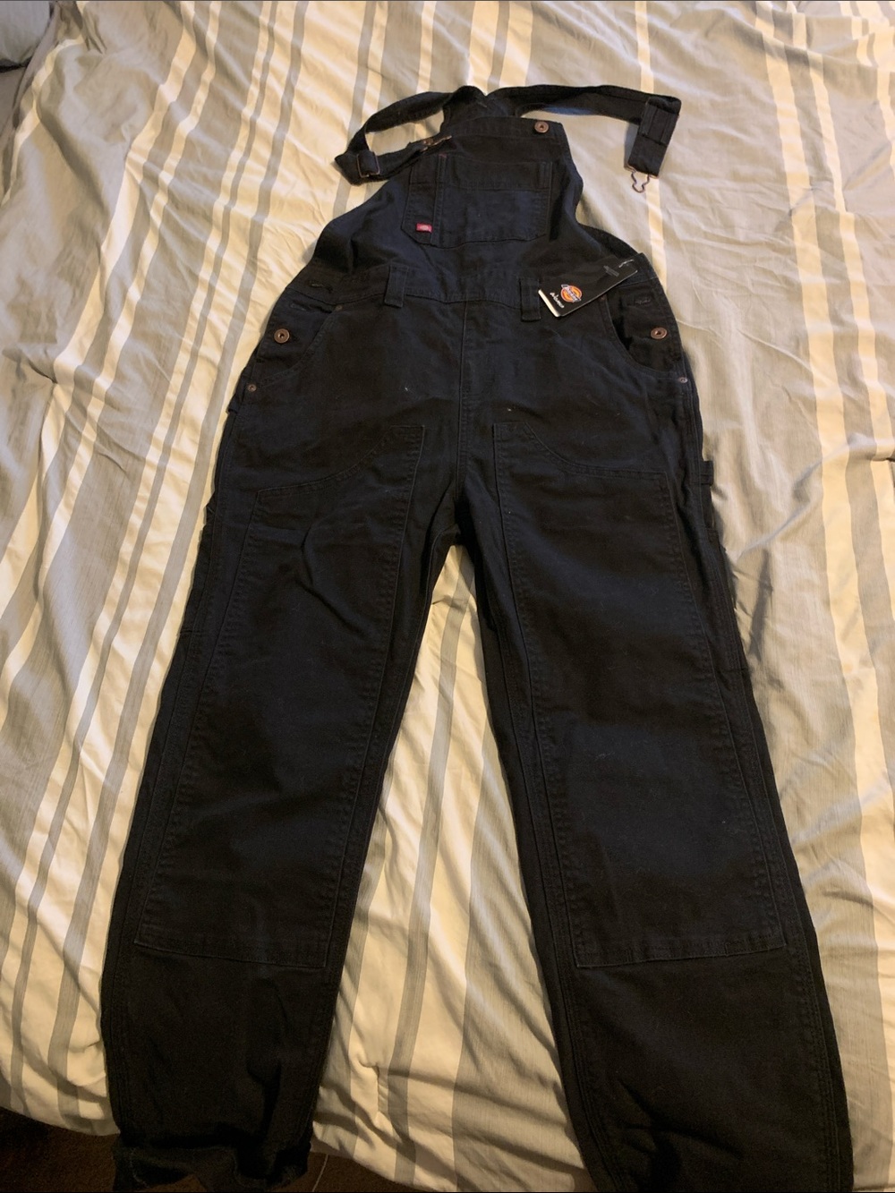 Dickies Black Relaxed-Fit Men's Bib Overalls